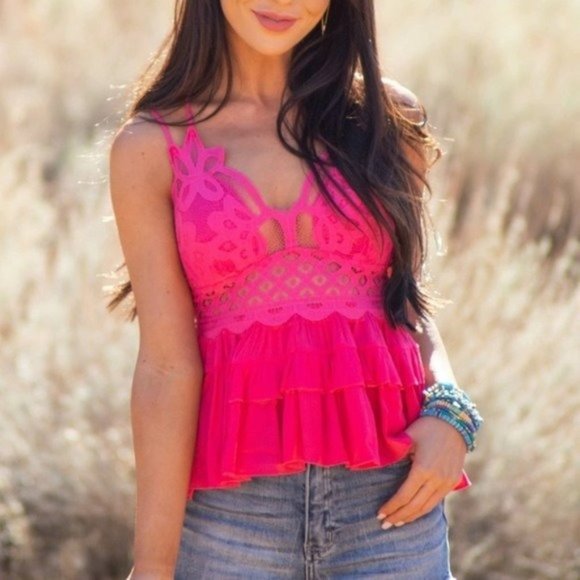 Hunter Green Lace Smocked Peplum Top - Picture 3 of 4